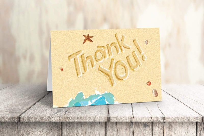 Stonehouse Collection Beach Note Card Set - 10 Boxed Note Cards - Thank You Beach Sand - USA Made (Beach Sand) - Image 2